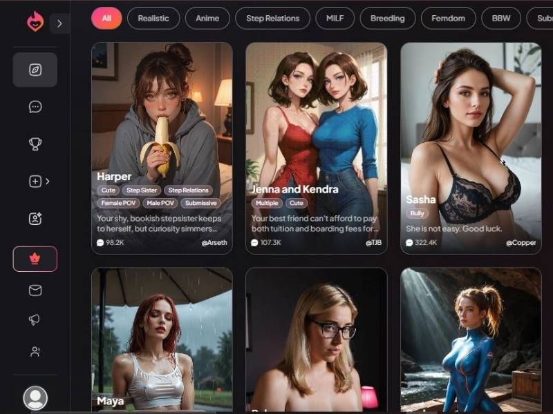 STEP 1 Choose and Press the Character You Want to Chat With