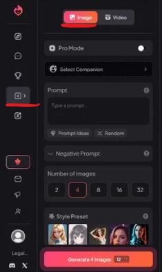 STEP 1 Select “Create” and Choose Image Mode