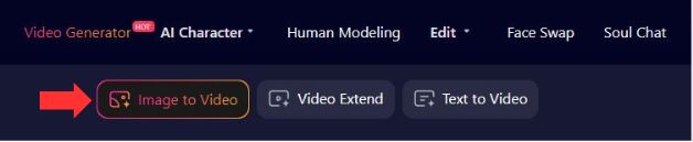 Step 2 - Choose your generation mode Image to Video