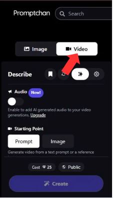 Step 2 - Switch to Video mode