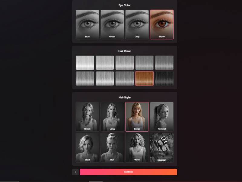 Step 3 Details - Eyes and hair