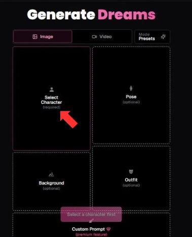 Step 3 Select a Character