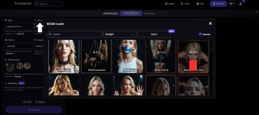 Step 4 Choose Pose & Expression
