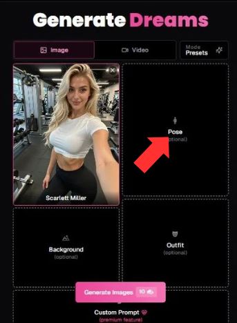 Step 4 Select a Pose