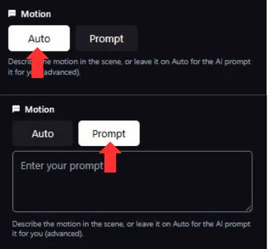Step 4 - Set Motion (Auto vs Prompt)