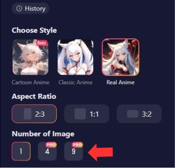 Step 5 - Choose “Number of Image”
